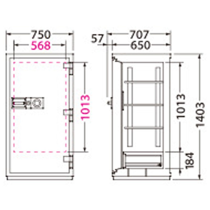 大型耐火金庫 CSGシリーズ 100万変換ダイヤル式 CSG-94
