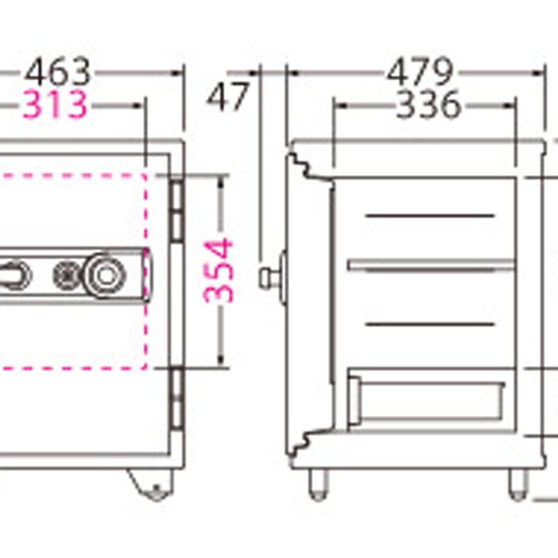 小型耐火金庫 STANDARDシリーズ ダイヤル式 BSD-XA