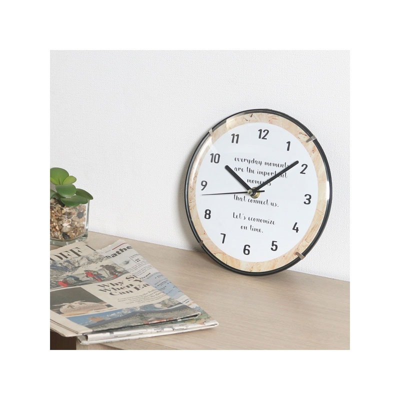 【セット数:6pcs】カバー付ウォールクロックＷＨＩＴＥ [C/D:36888]