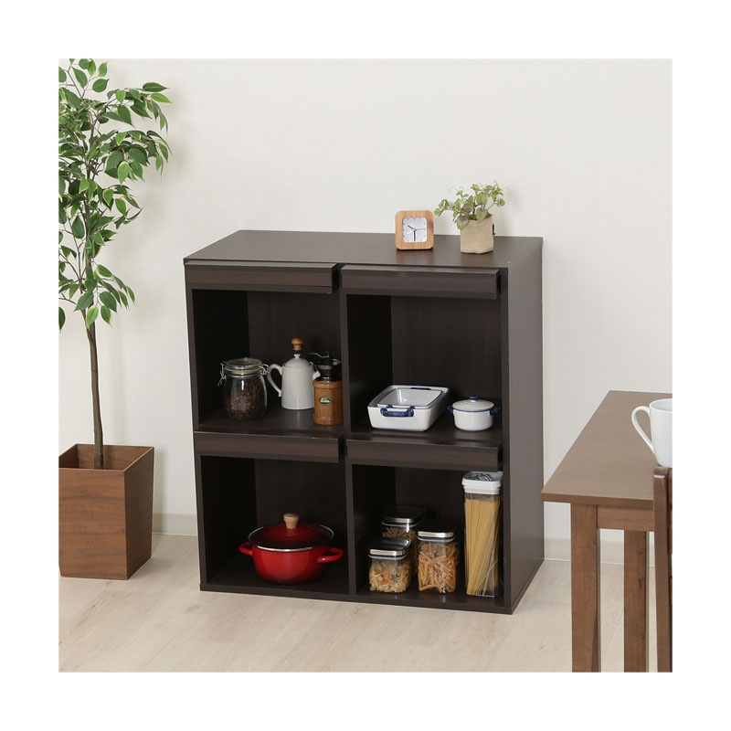 ディスプレイラック ４マス ブラウン ＤＰ８０８５ＢＲ ８１８１８  C/D:86032