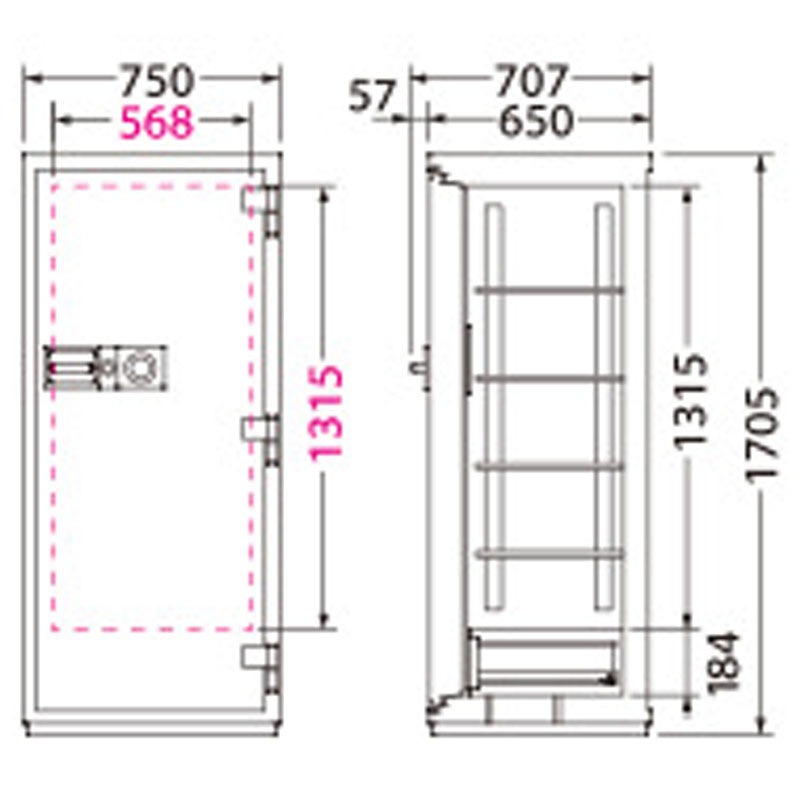 大型耐火金庫 CSGシリーズ 100万変換ダイヤル式 CSG-95