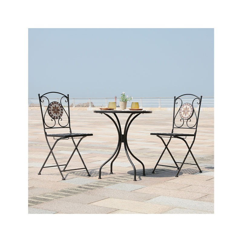 【セット数:2pcs】モザイクチェアー 星柄 [C/D:10656]