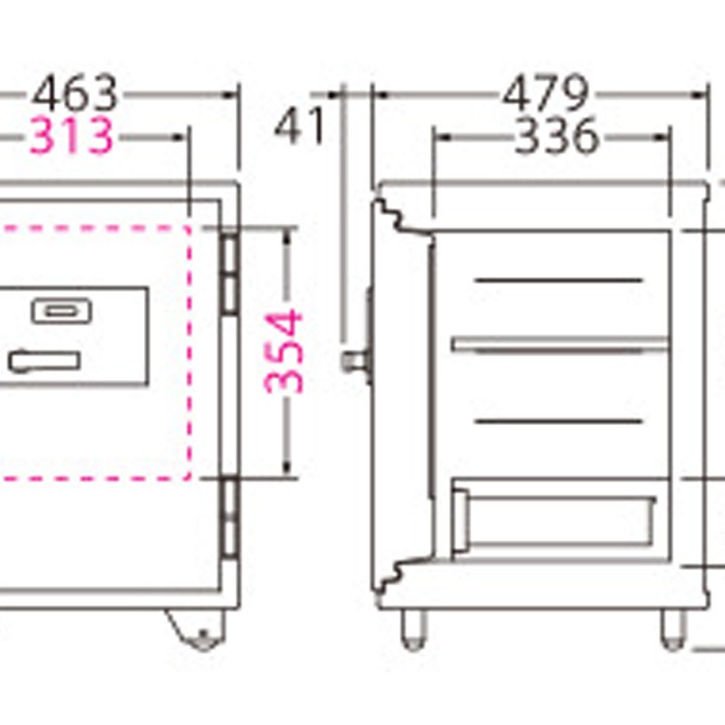 小型耐火金庫 STANDARDシリーズ マグロック式 BSD-MX