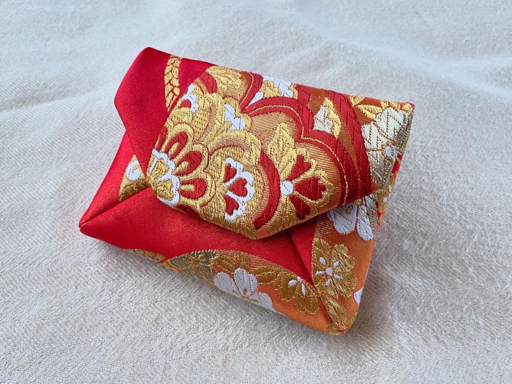 数寄屋袋／SUKI（中）アンティーク着物（帯）
