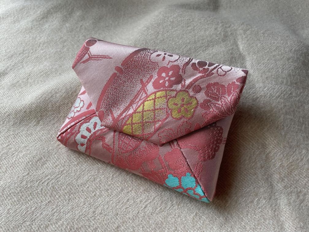 数寄屋袋／SUKI（中）アンティーク着物（帯）