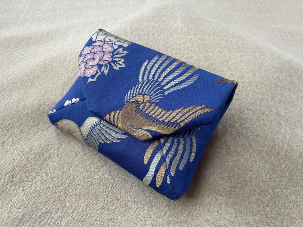 数寄屋袋／SUKI（中）アンティーク着物（帯）