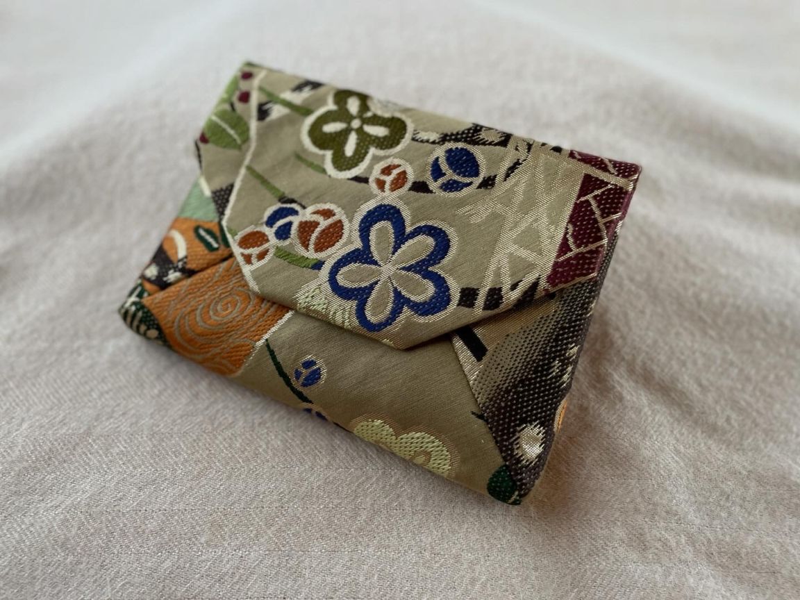 数寄屋袋／SUKI（大）アンティーク着物（帯）