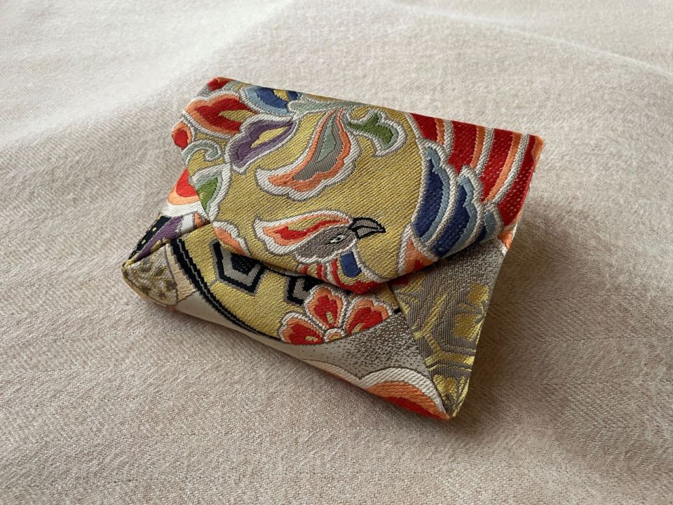 数寄屋袋／SUKI（中）アンティーク着物（帯）