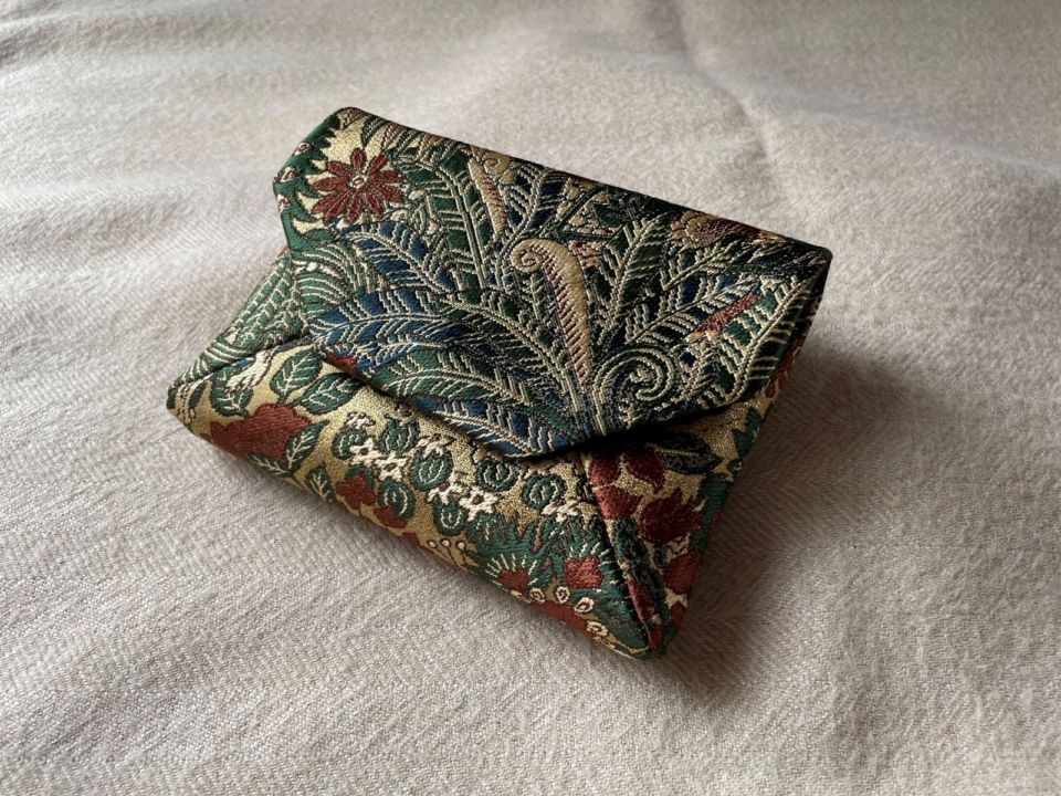数寄屋袋／SUKI（中）アンティーク着物（帯）