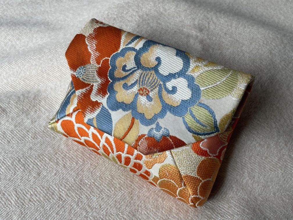 数寄屋袋／SUKI（中）アンティーク着物（帯）