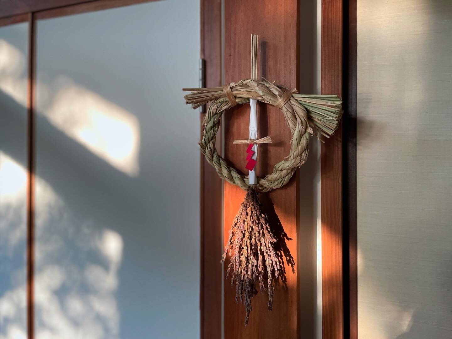 2025年しめ縄リース（緑米）