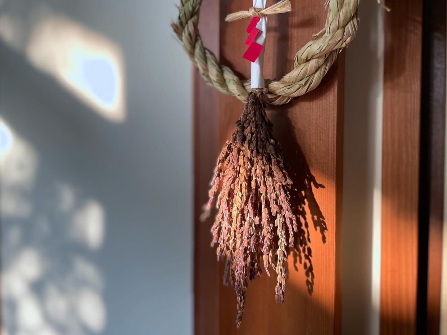 2025年しめ縄リース（緑米）