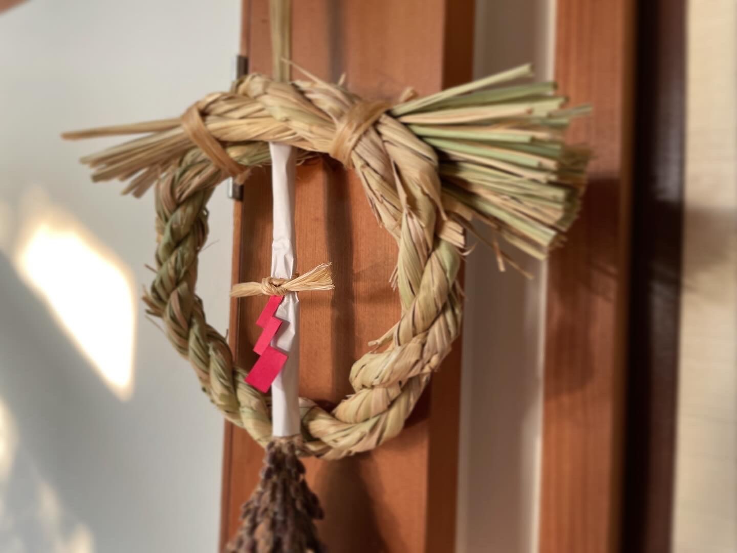 2025年しめ縄リース（緑米）