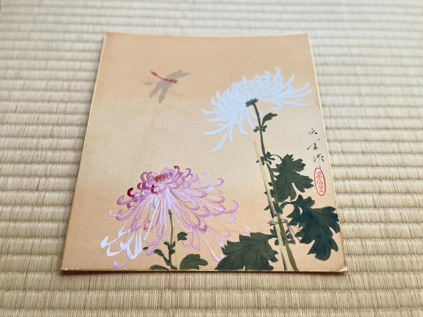 アンティークの色紙(重陽の節句)