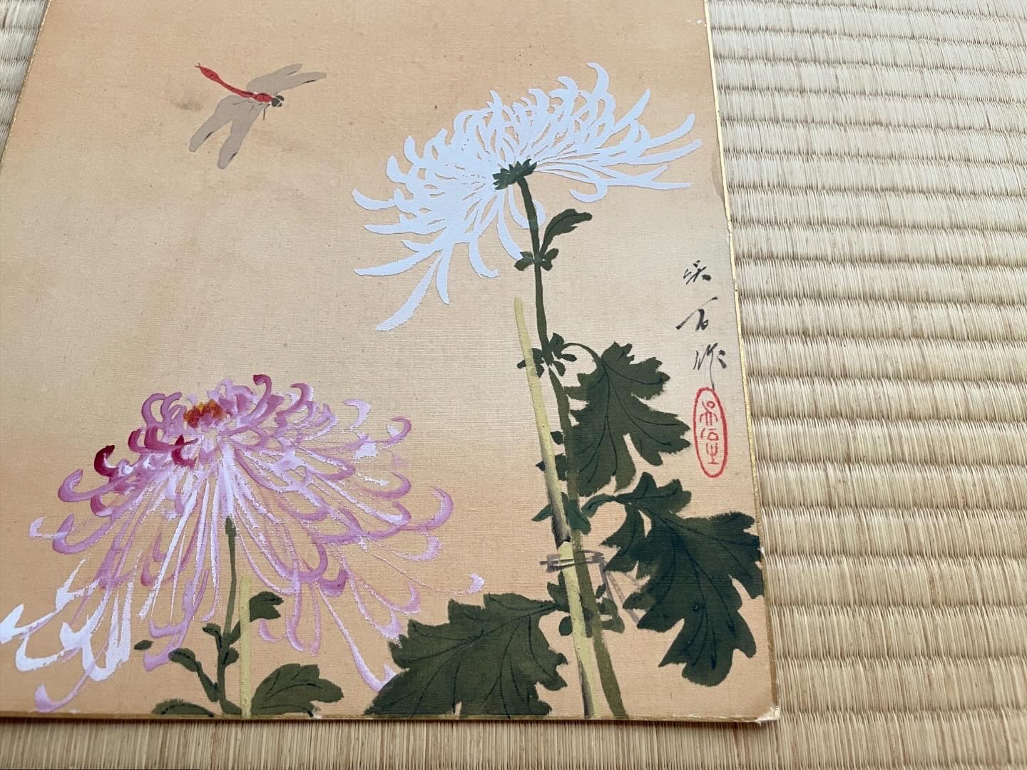 アンティークの色紙(重陽の節句)