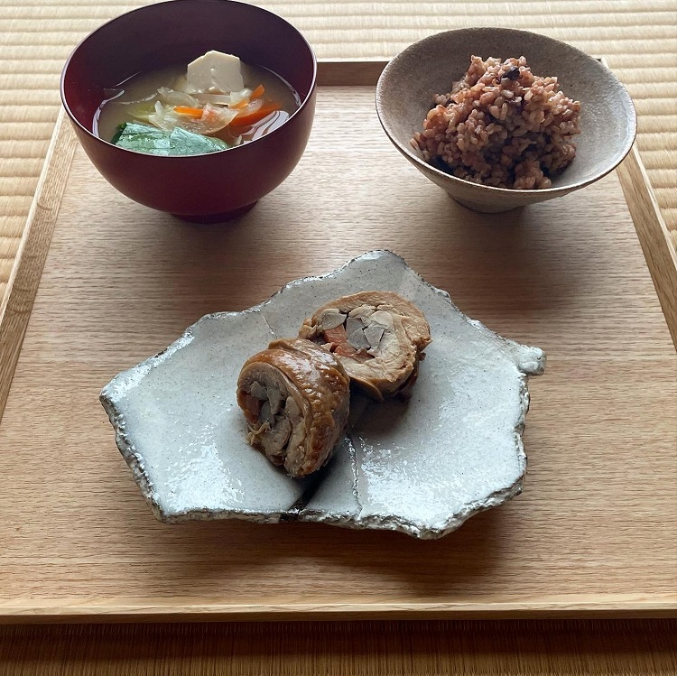 白木塗 タモ 長方形トレー