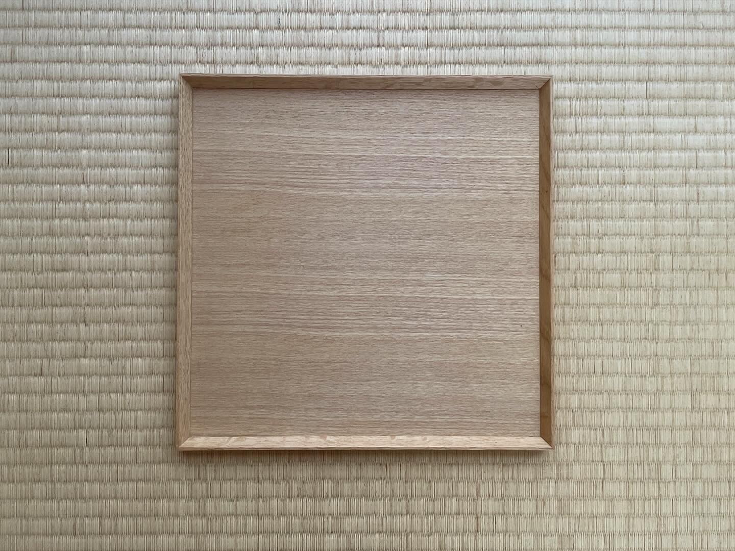 白木塗　タモ　正方形トレー
