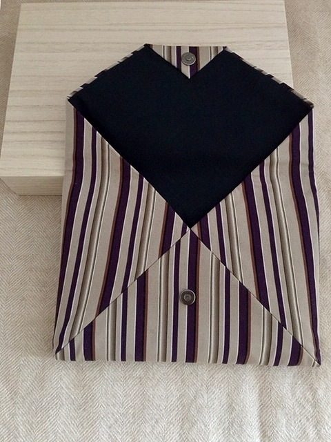 数寄屋袋／SUKI（大） 縞縞 小倉織