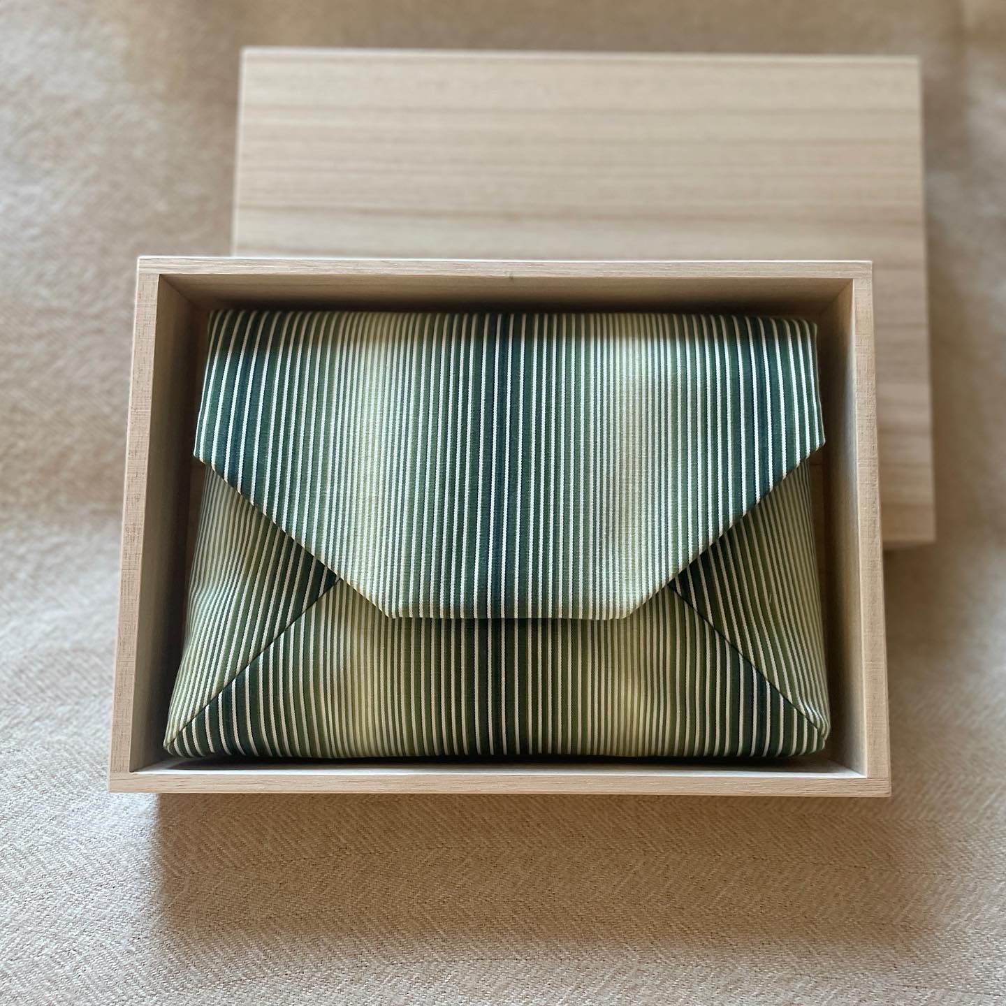 数寄屋袋/SUKI(大) 縞縞 小倉織