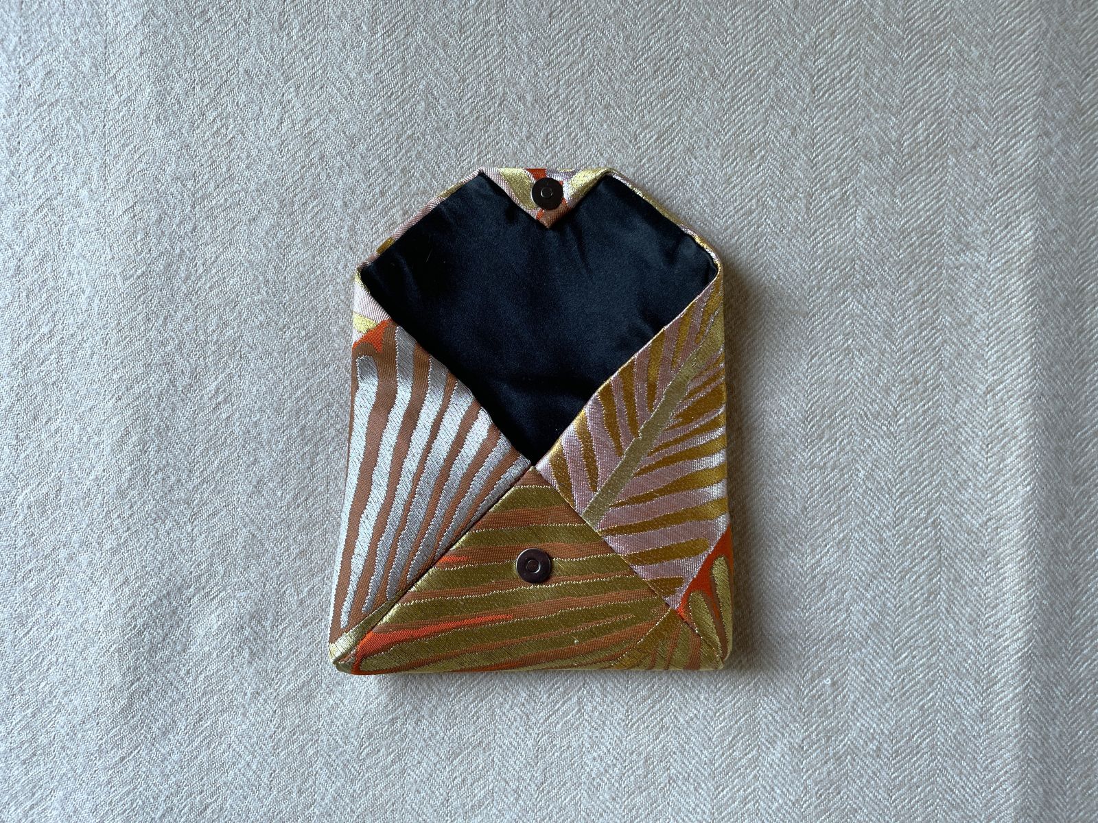 数寄屋袋/SUKI(小)アンティーク着物(帯)