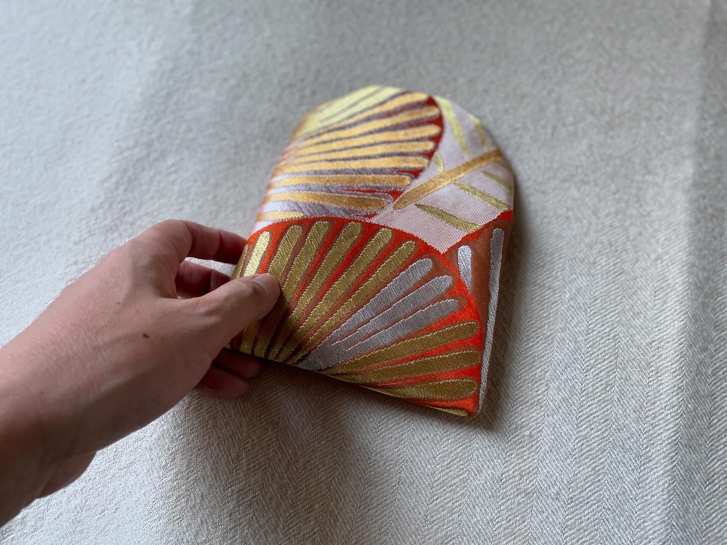 数寄屋袋/SUKI(小)アンティーク着物(帯)