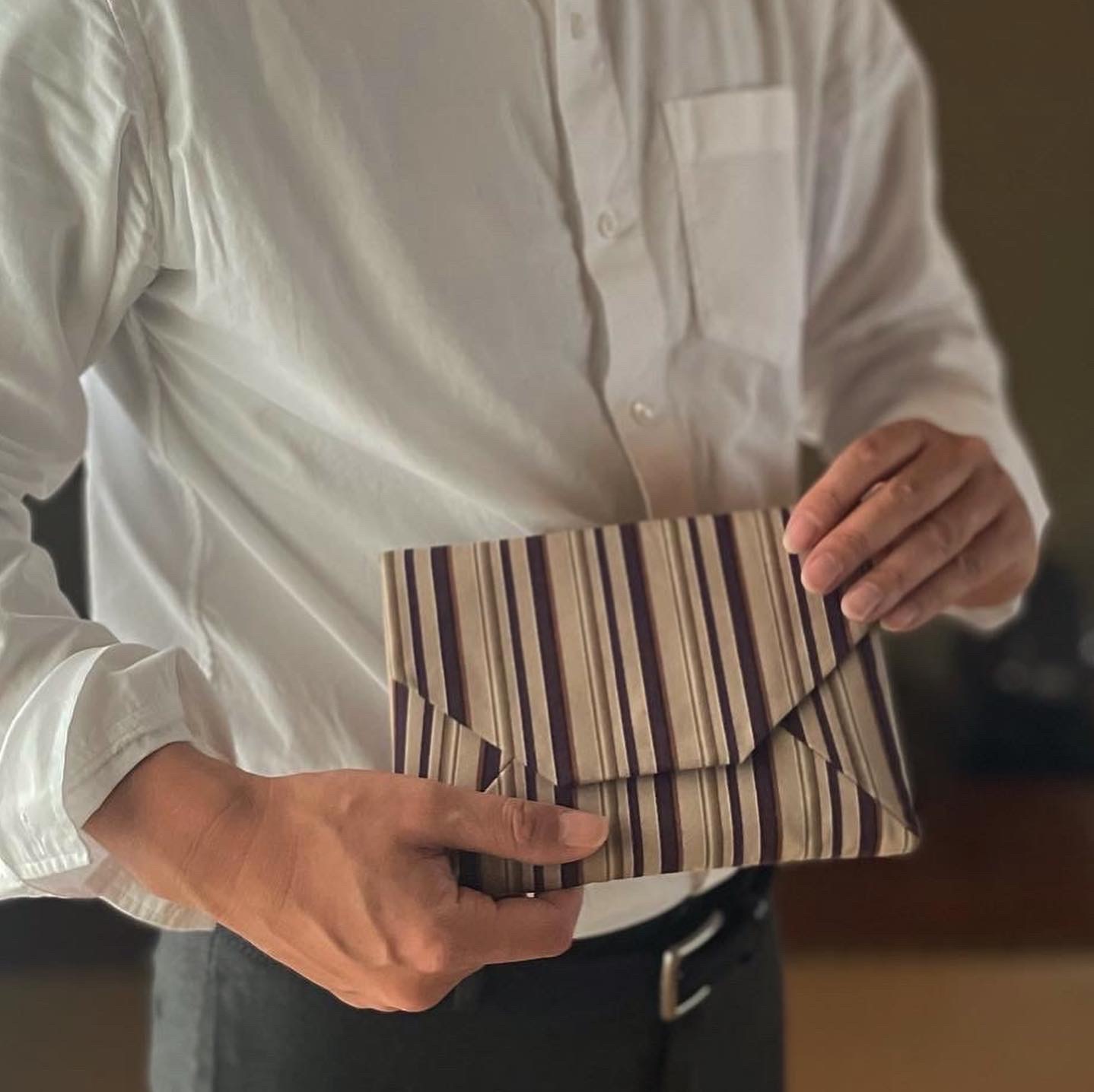 数寄屋袋／SUKI（小）アンティーク着物（帯）