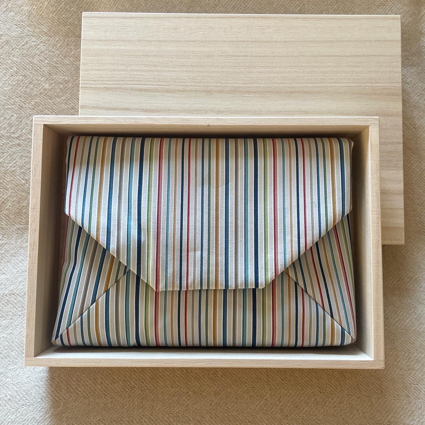 数寄屋袋／SUKI（大） 縞縞 小倉織