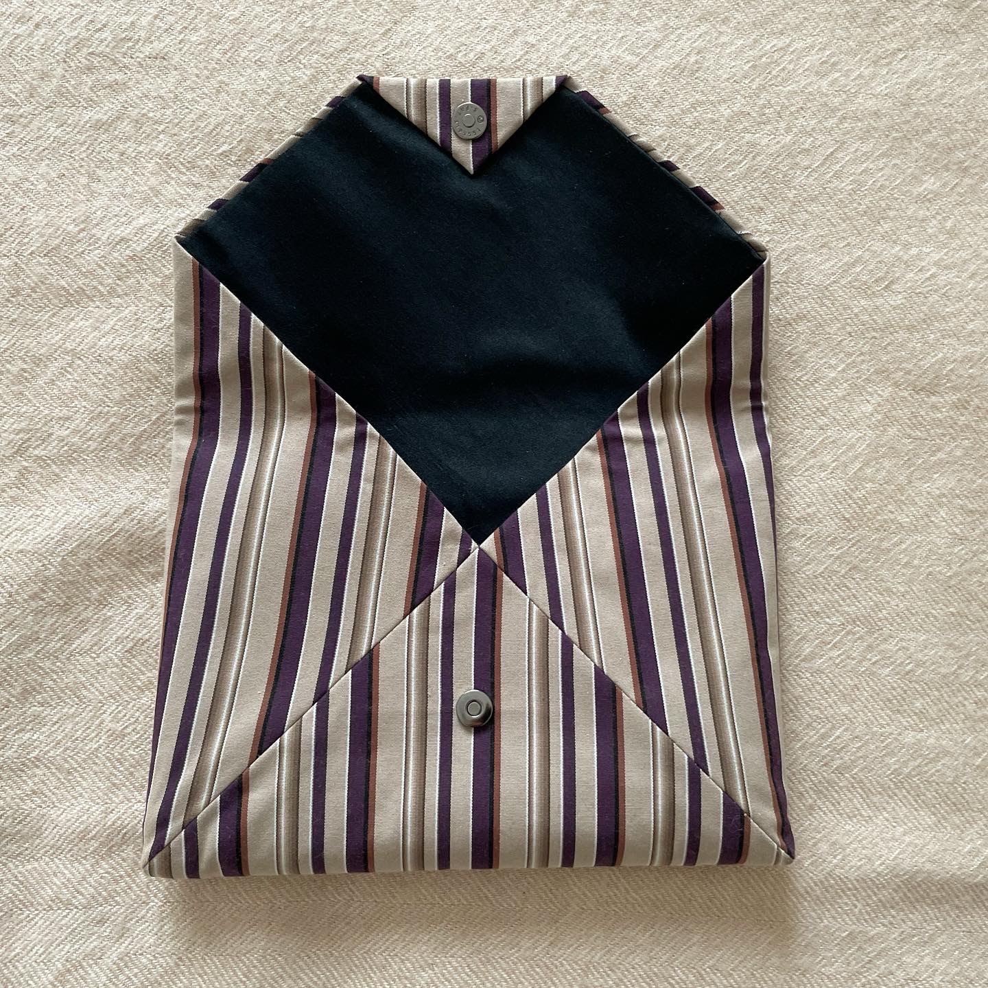 数寄屋袋／SUKI（大） 縞縞 小倉織