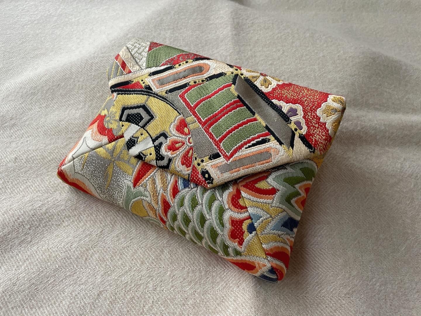 数寄屋袋／SUKI（大）アンティーク着物（帯）