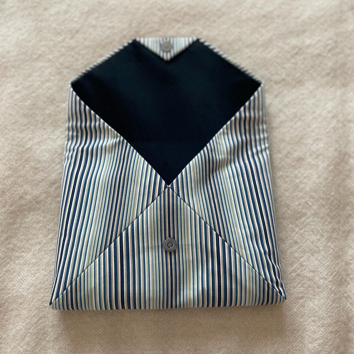 数寄屋袋/SUKI(大) 縞縞 小倉織