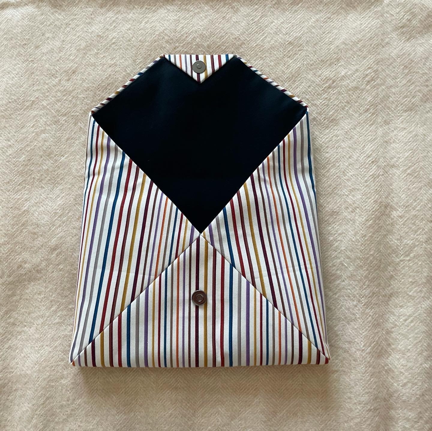 数寄屋袋／SUKI（大） 縞縞 小倉織