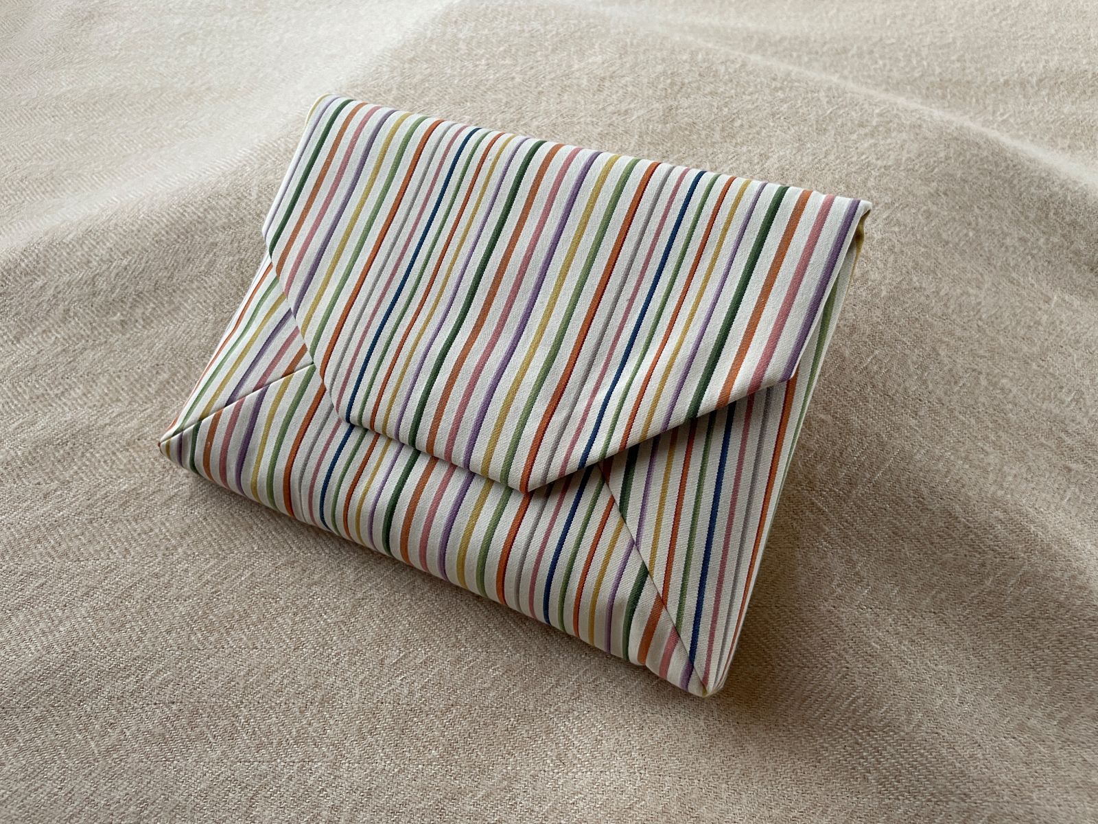 数寄屋袋／SUKI（大） 縞縞 小倉織