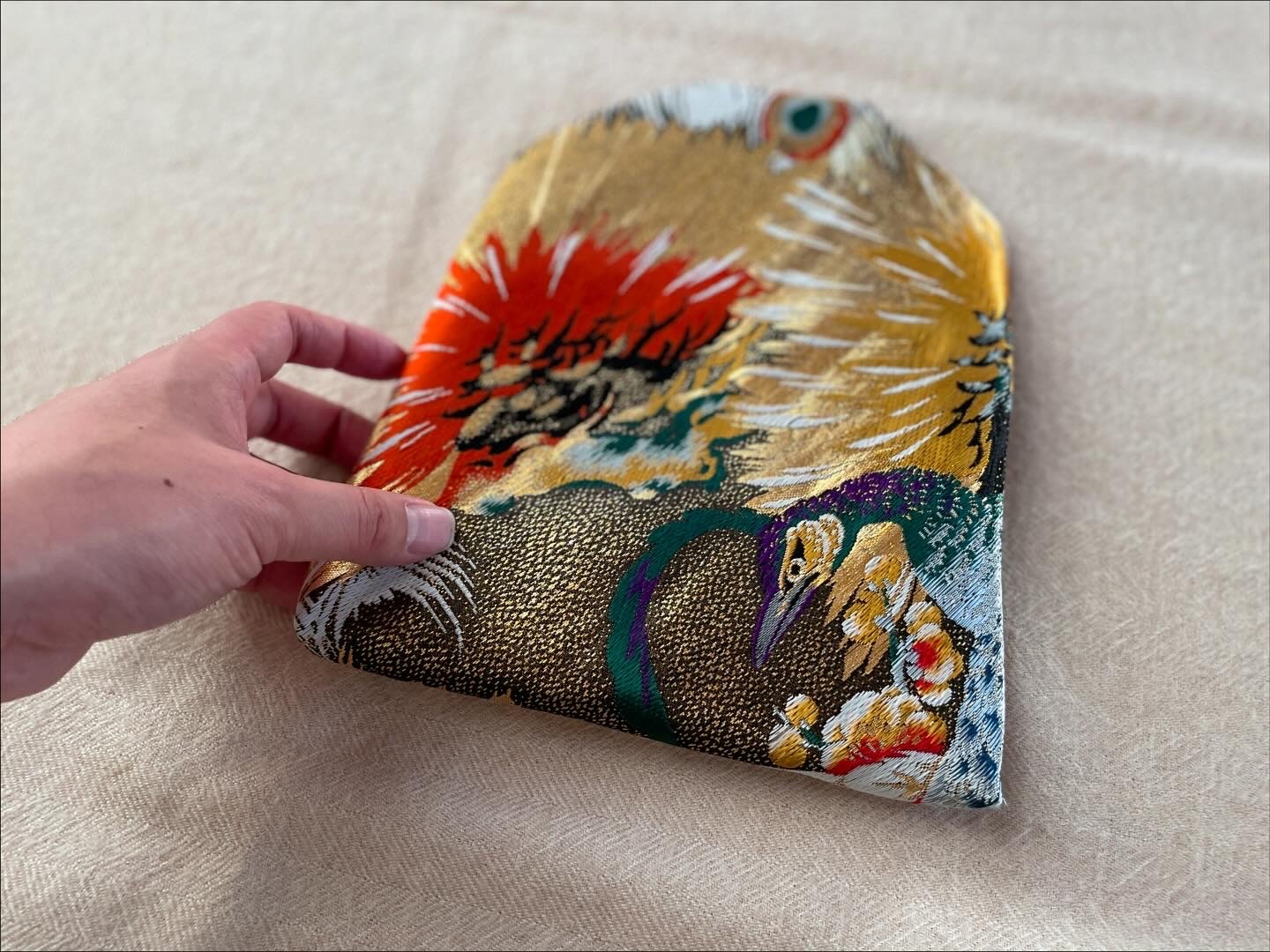 数寄屋袋／SUKI（大）アンティーク着物（帯）
