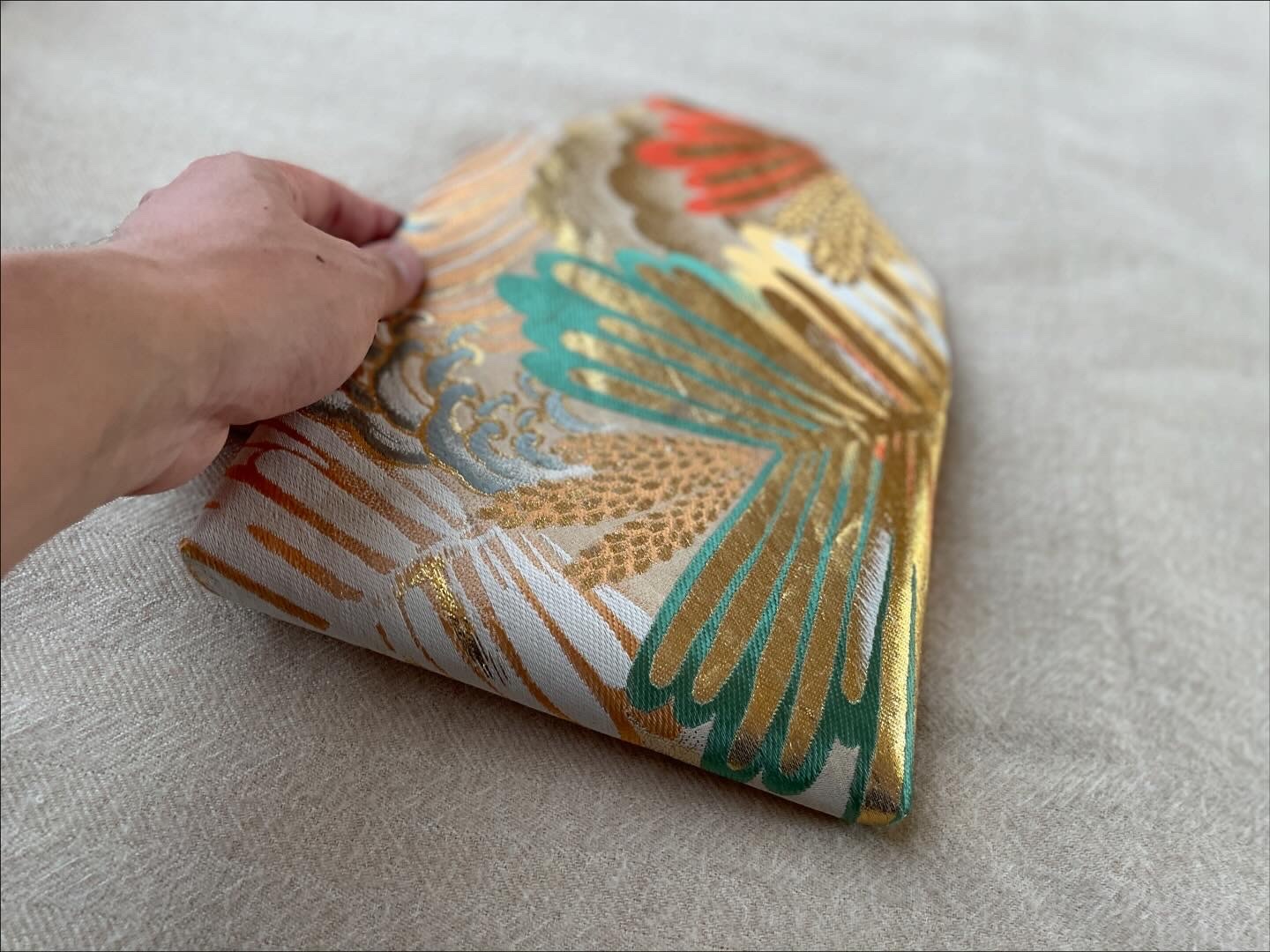 数寄屋袋／SUKI（大）アンティーク着物（帯）