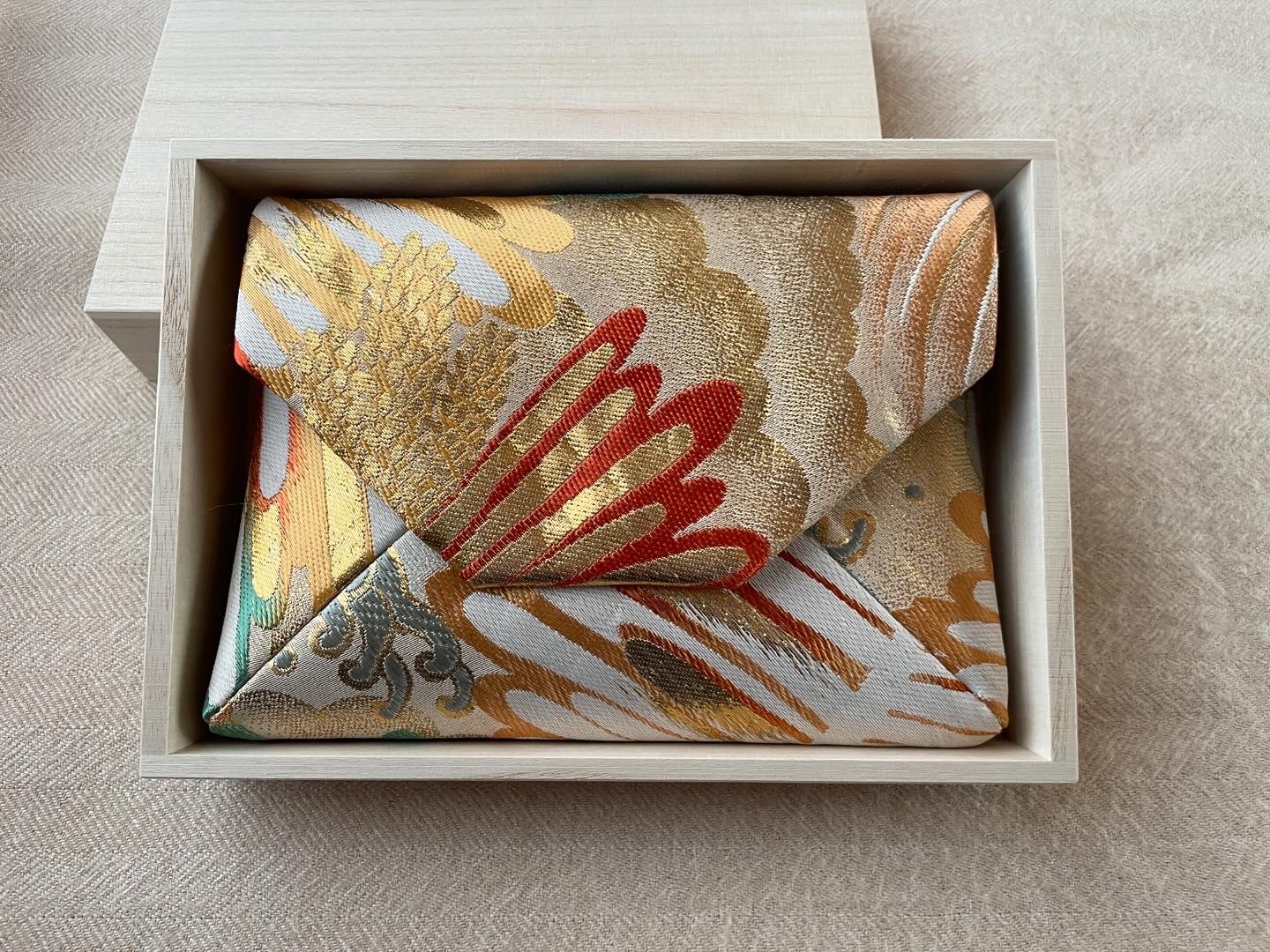 数寄屋袋／SUKI（大）アンティーク着物（帯）