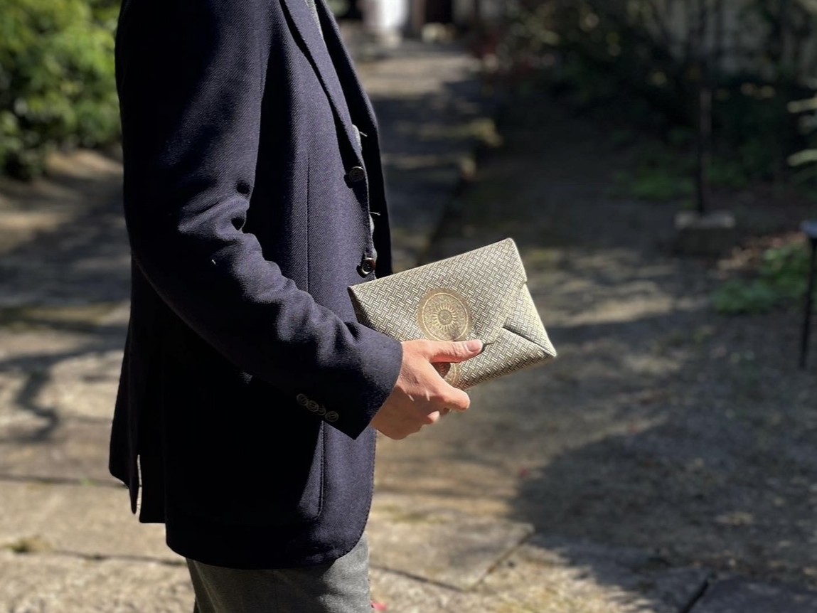 数寄屋袋／SUKI（大）アンティーク着物（帯）