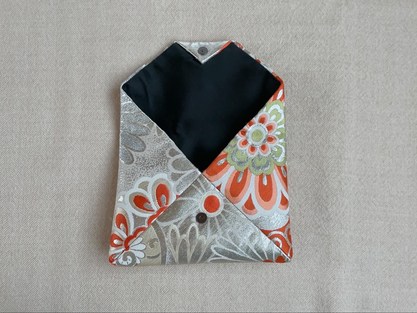 数寄屋袋/SUKI(大)アンティーク着物(帯)