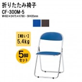 パイプ椅子 CF-300M-5 スチール脚メッキタイプ 5脚セット  【法人様配送料無料(北海道 沖縄 離島を除く)】 パイプイス 折りたたみチェア