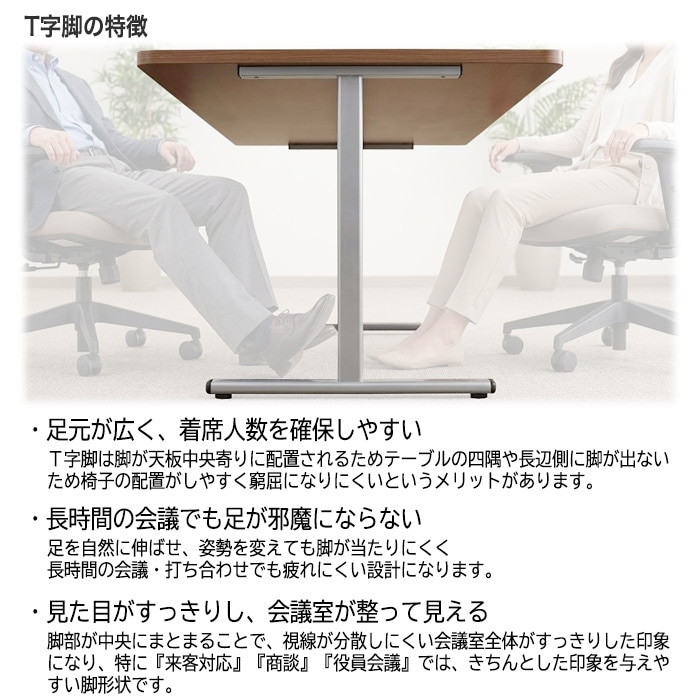 ミーティングテーブル E-KRT-1875K W180xD75xH70cm 角型 【法人様配送料無料(北海道 沖縄 離島を除く)】 会議用テーブル 会議テーブル長机 会議室 会議机