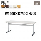 ミーティングテーブル TT-1275S 幅120x奥行75x高さ70cm 角型 【法人様配送料無料(北海道 沖縄 離島を除く)】 会議用テーブル 会議室 テーブル 会議テーブル|会議用テーブル 2本脚