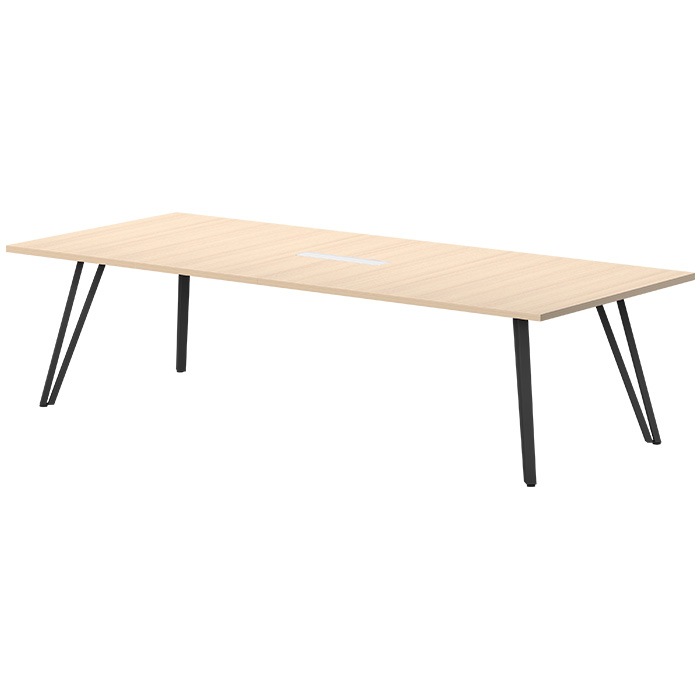 ミーティングテーブル 6人用 E-VTW-2812W 幅280x奥行120x高さ72cm 角型 配線ボックス付 【法人様配送料無料(北海道 沖縄 離島を除く)】 会議用テーブル おしゃれ 会議用テーブル 長机 なが机 会議室 テーブル 重厚感 打ち合わせ 事務机 オフィス デスク 事務所