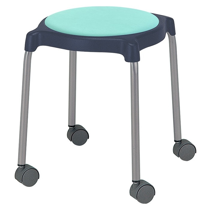 スツール 丸椅子 E-CUPPO-CC 幅37x奥行37cm 座面高44.5cm 座面Φ36cm 背なし キャスター付 丸イス 事務椅子 おしゃれ ニシキ工業 オフィス家具