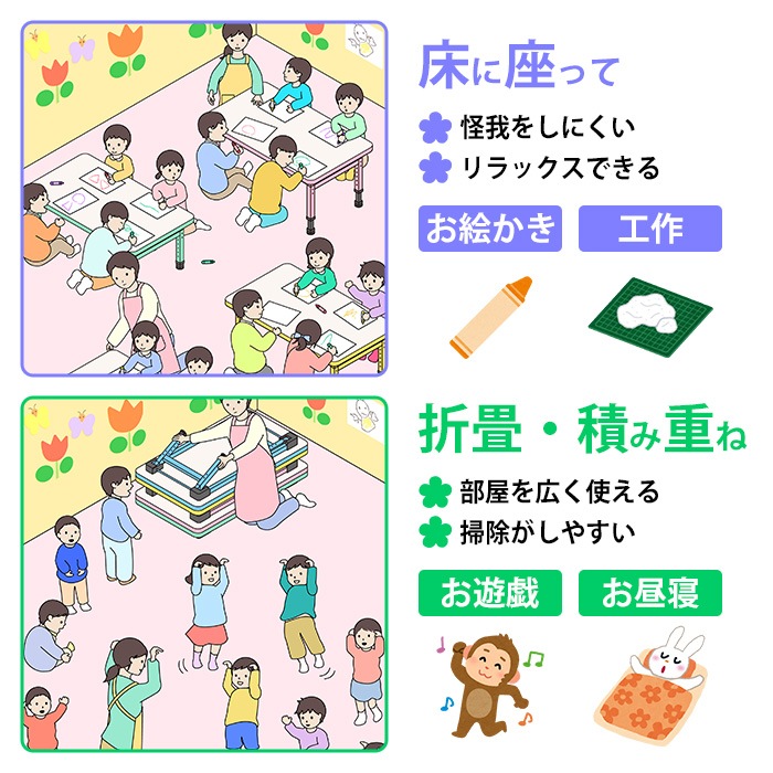 保育園 幼稚園 テーブル 折りたたみ JRK-1275L 幅120x奥行75x高さ38cm 角型 【法人様配送料無料(北海道 沖縄 離島を除く)】 キッズテーブル 子供用テーブル 児童クラブ 学童 長机