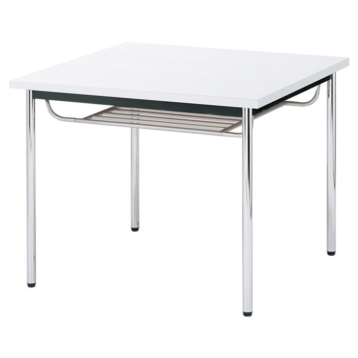 会議用テーブル E-CK-0909TM 幅90x奥行90x高さ70cm 共巻 棚付 2人用 法人様配送料無料(北海道 沖縄 離島を除く) ミーティングテーブル 会議テーブル 長机 会議机 事務机 テーブル 事務所 会議室 おしゃれ