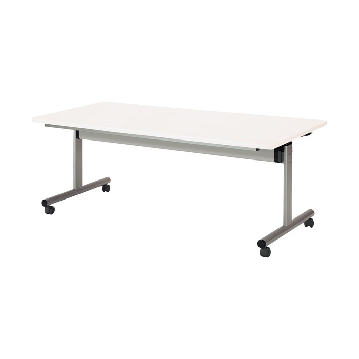 会議用テーブル 折りたたみ キャスター付 E-TOY-1875K 幅180x奥行75x高さ70cm 角型 法人様配送料無料(北海道 沖縄 離島を除く) フラップテーブル スタッキングテーブル 会議用テーブル ミーティングテーブル 会議室