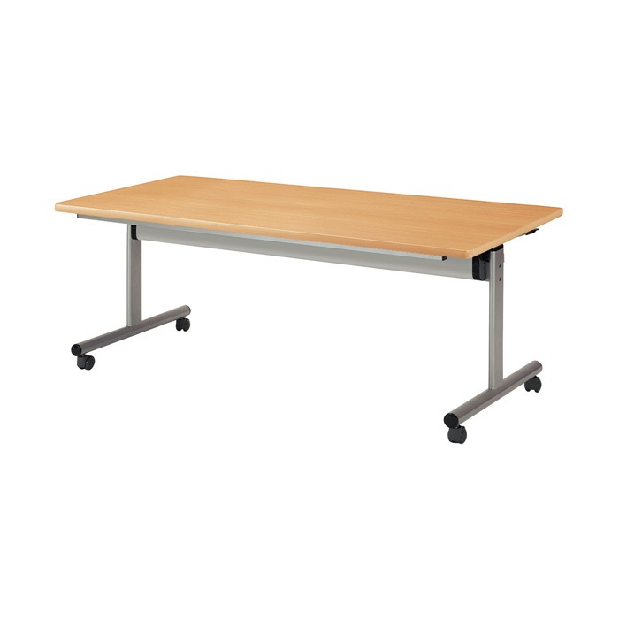 会議用テーブル 折りたたみ キャスター付 E-TOY-1890K 幅180x奥行90x高さ70cm 角型 法人様配送料無料(北海道 沖縄 離島を除く) フラップテーブル スタッキングテーブル 会議用テーブル ミーティングテーブル 会議室