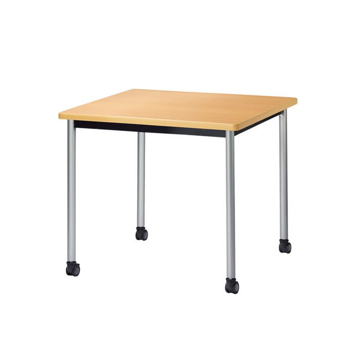 ミーティングテーブル E-ATB-0909KC 幅90x奥行90x高さ72cm 角型 キャスタータイプ 【法人様配送料無料(北海道 沖縄 離島を除く)】 会議用テーブル 会議テーブル長机 会議室 会議机 フリーアドレスデスク