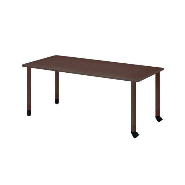 介護用テーブル 上下昇降3段階 車椅子対応 E-FPA-1860KC 幅180x奥行60x高さ66・70・74cm 角型 キャスター脚