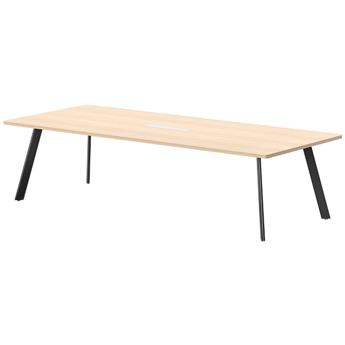 ミーティングテーブル 6人用 E-LNE-2812W 幅280x奥行120x高さ72cm 角型 ワイヤリングボックスタイプ(配線ボックス) 法人様配送料無料(北海道 沖縄 離島を除く) 会議用テーブル おしゃれ 長机 オフィス 会議室 テーブル 会議机 打ち合わせ 会議室