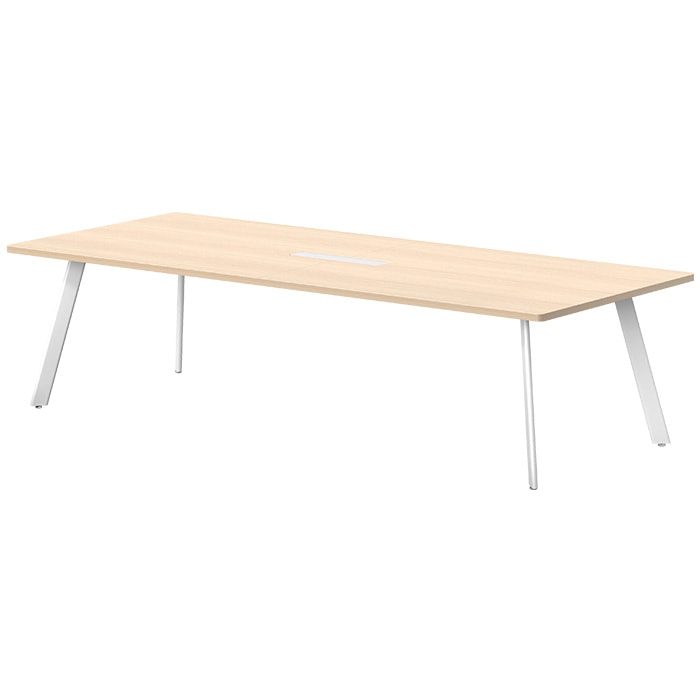 ミーティングテーブル 6人用 E-LNE-2812W 幅280x奥行120x高さ72cm 角型 ワイヤリングボックスタイプ(配線ボックス) 法人様配送料無料(北海道 沖縄 離島を除く) 会議用テーブル おしゃれ 長机 オフィス 会議室 テーブル 会議机 打ち合わせ 会議室